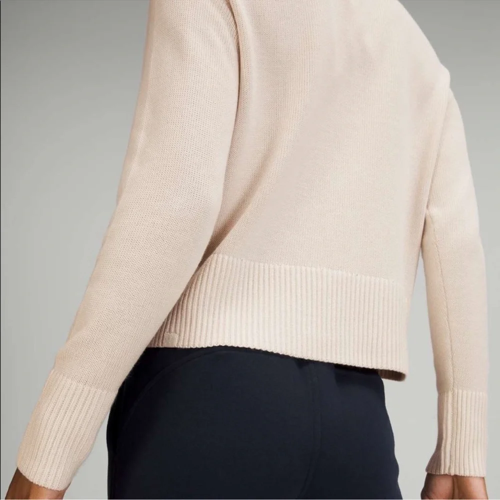 Lululemon Double Knit Sweater Hoodie White Opal